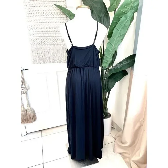 MOSSIMO Women's Long Maxi Dress Size 18/20 Stretchy Soft Knit Spaghetti Straps - Picture 6 of 8